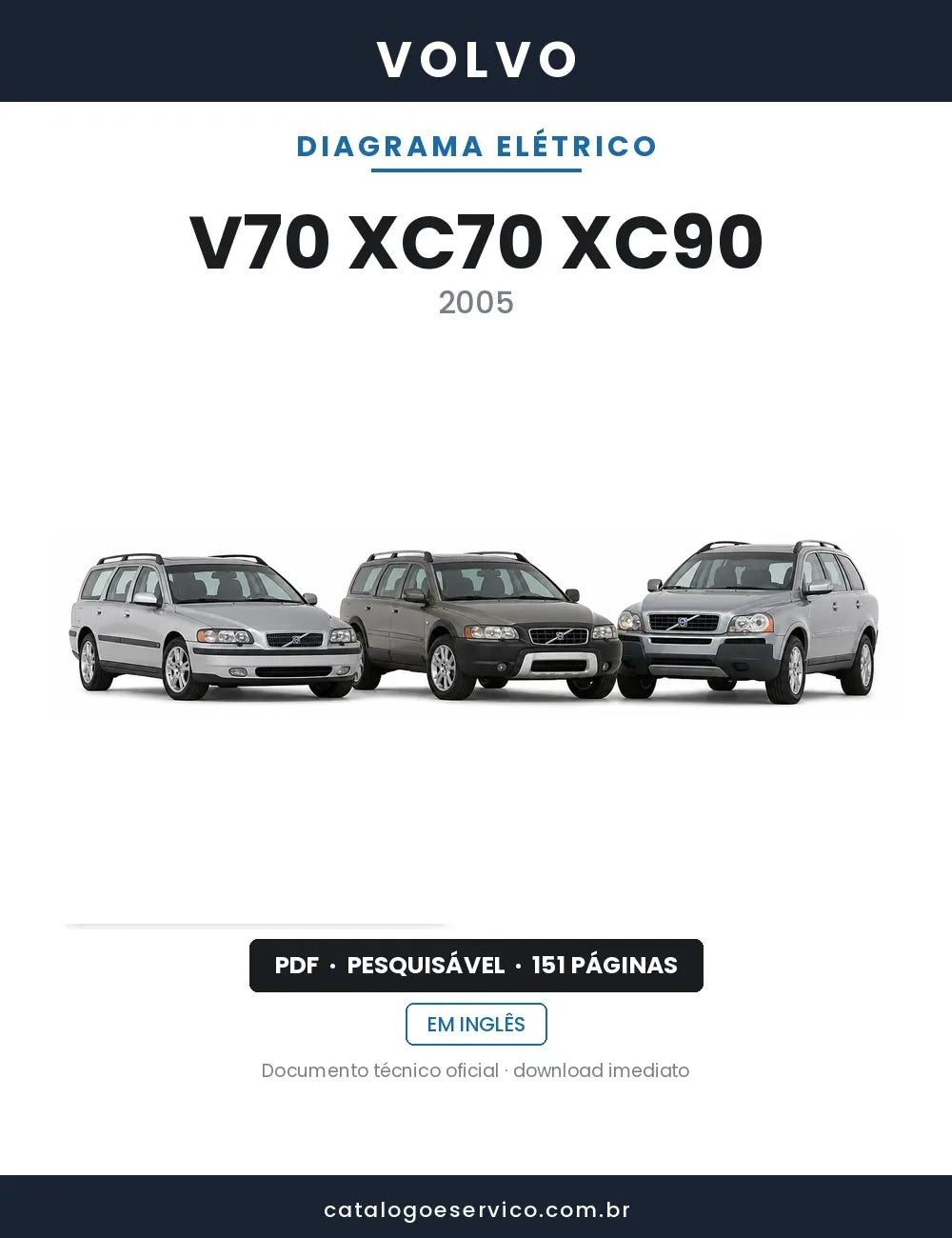 Diagrama Elétrico Volvo V70 XC70 XC90 — capa