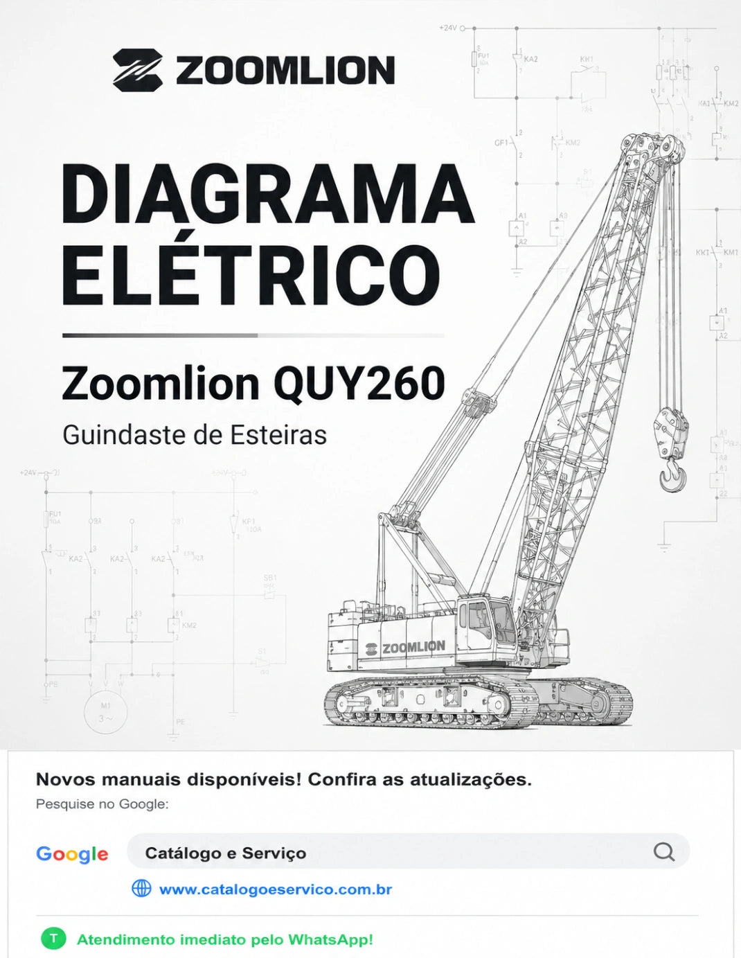 Diagrama Elétrico Zoomlion QUY260 - Guindaste de Esteiras