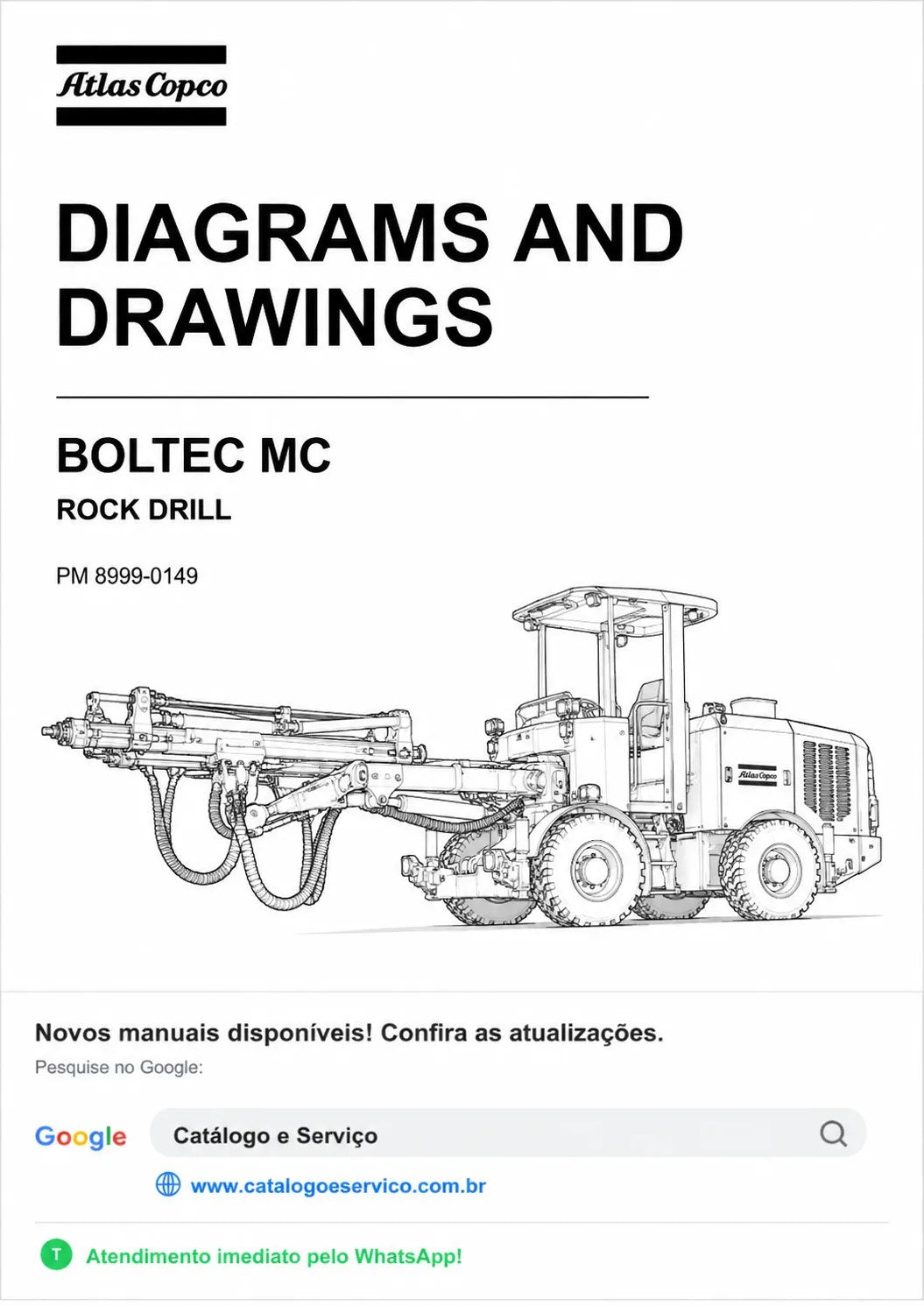 Diagramas e Desenhos Boltec MC Atlas Copco Perfuratriz de Rocha