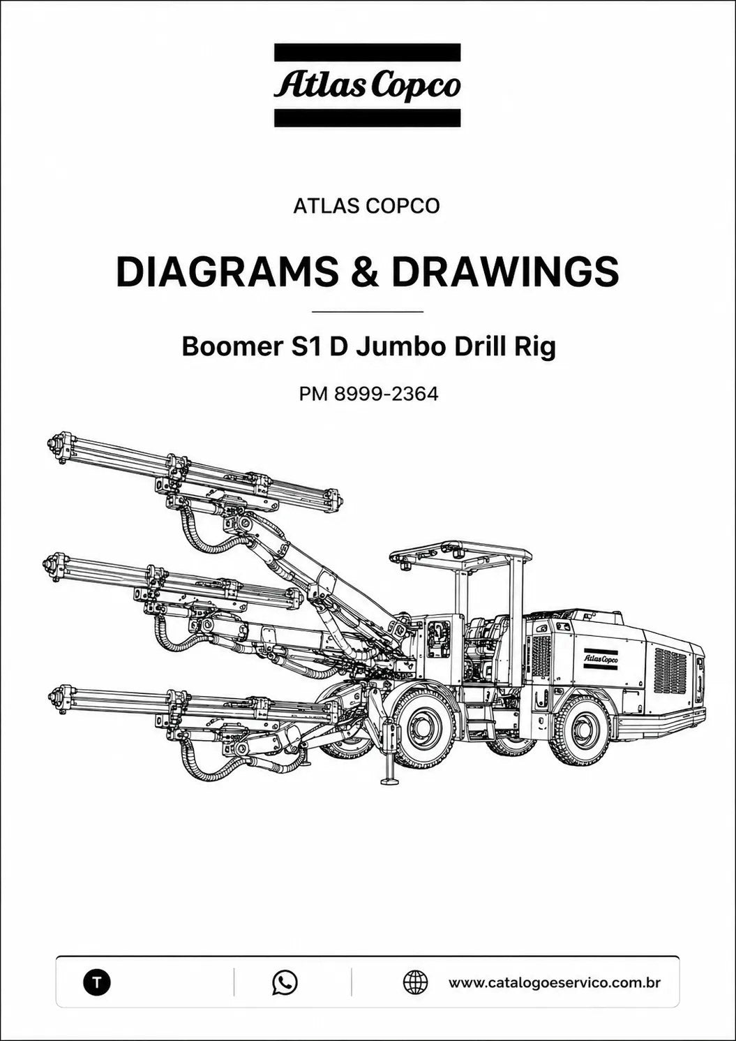 Diagramas e Desenhos Boomer S1 D Atlas Copco Perfuratriz Jumbo