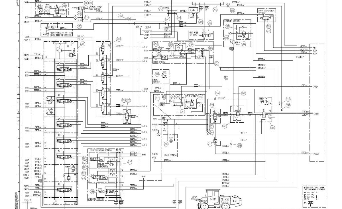 Diagramas e Desenhos Boomer S1 D Atlas Copco Perfuratriz Jumbo - página estratégica 2