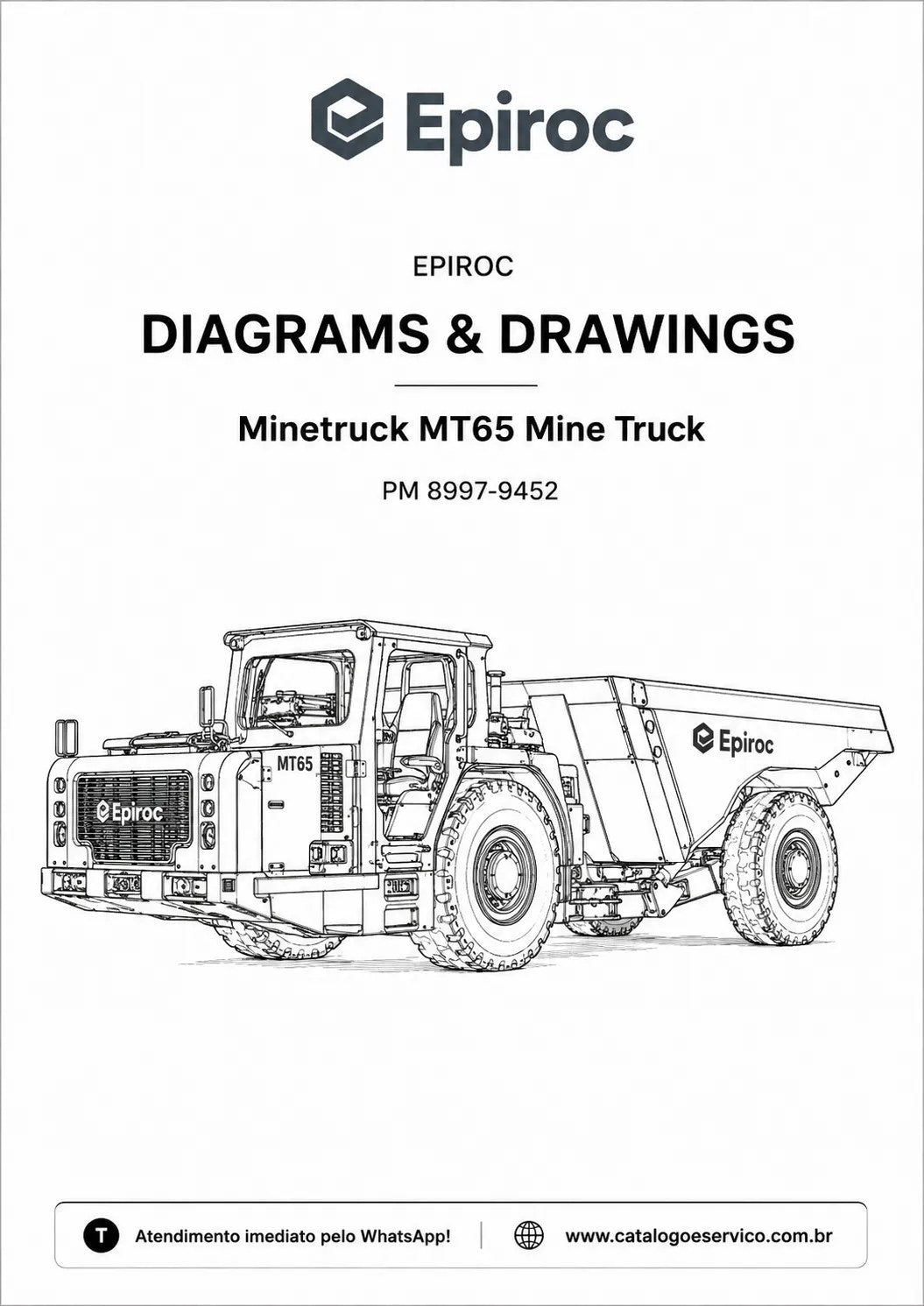 Diagramas e Desenhos Minetruck MT65 Epiroc Caminhão de Mina