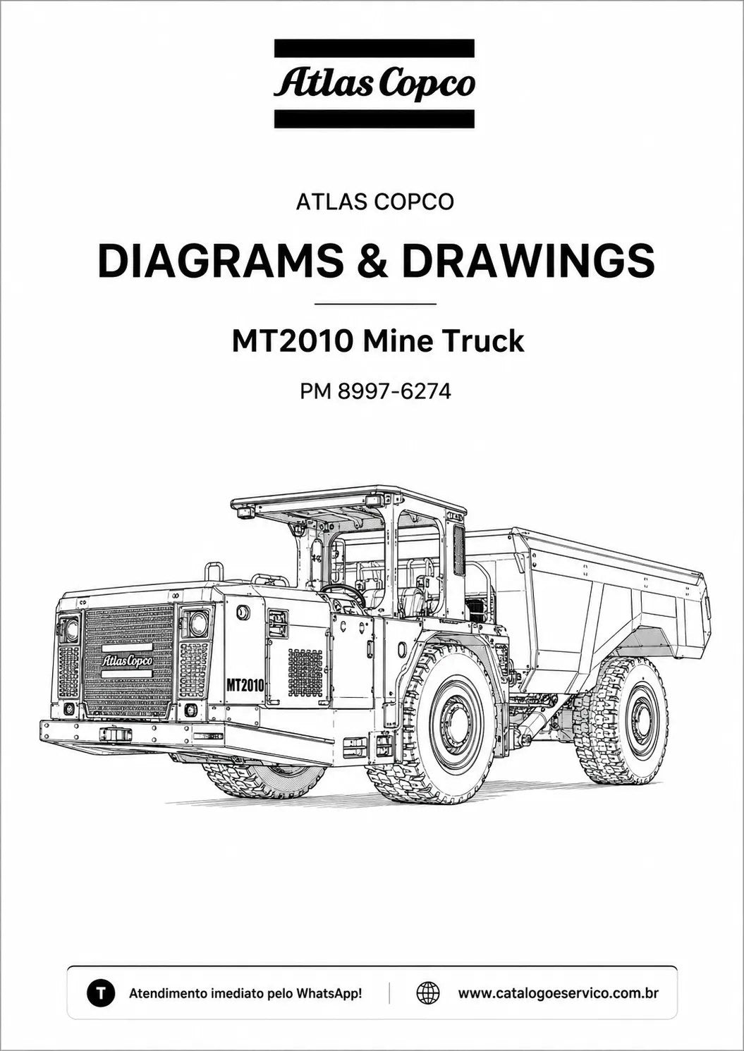 Diagramas e Desenhos MT2010 Atlas Copco Caminhão de Mina