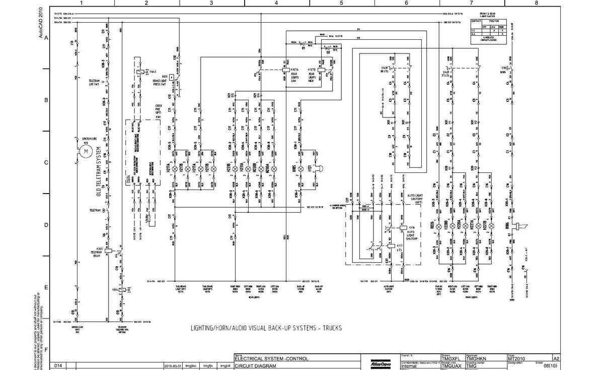 Diagramas e Desenhos MT2010 Atlas Copco Caminhão de Mina - página estratégica 1