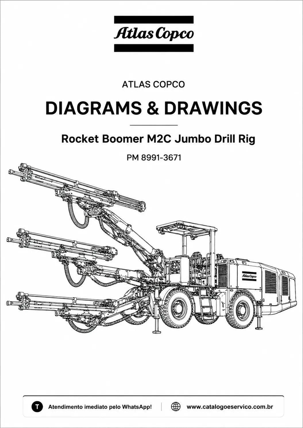Diagramas e Desenhos Rocket Boomer M2C Atlas Copco Perfuratriz Jumbo