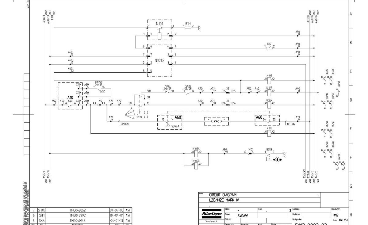 Diagramas e Desenhos Rocket Boomer M2C Atlas Copco Perfuratriz Jumbo - página estratégica 1