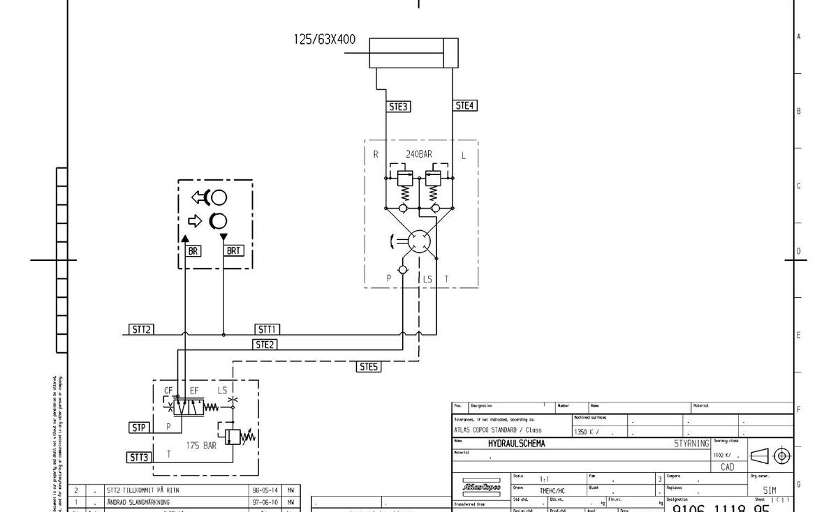 Diagramas e Desenhos Rocket Boomer M2C Atlas Copco Perfuratriz Jumbo - página estratégica 2