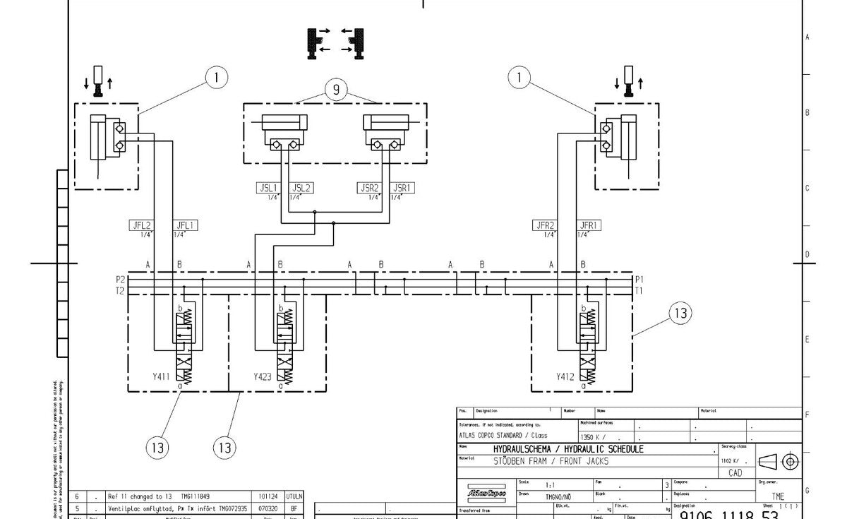 Diagramas e Desenhos Simba M4 C-ITH Atlas Copco Perfuratriz de Produção - página estratégica 2