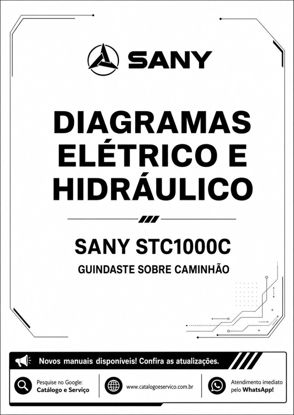 Diagramas Elétrico e Hidráulico Sany STC1000C - Guindaste sobre Caminhão