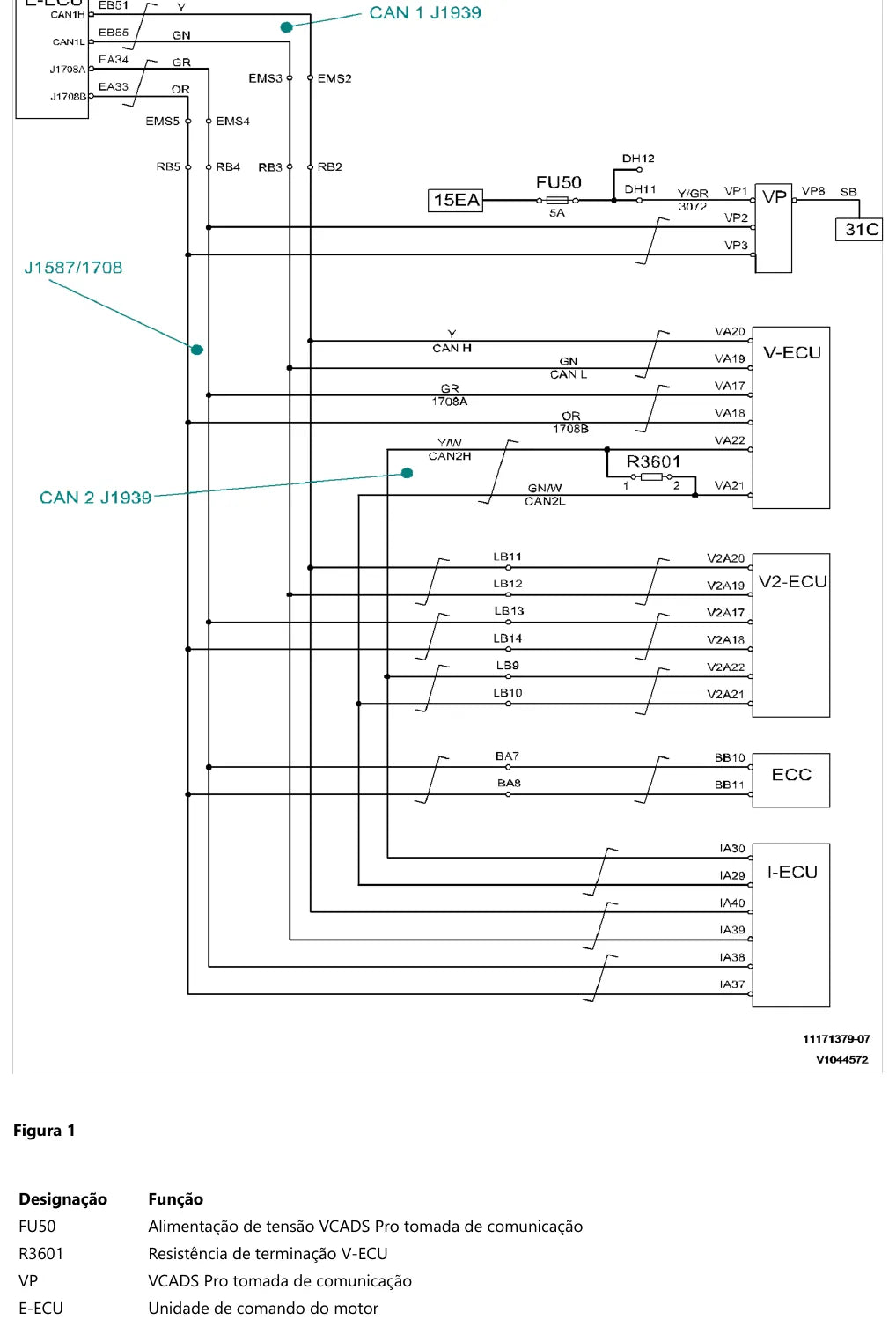 Prancha de diagrama elétrico e hidráulico — Volvo L180F (amostra 1 de 2)