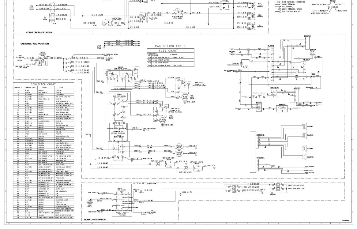 Prancha de diagrama elétrico e hidráulico — Volvo SD105 (amostra 1 de 2)