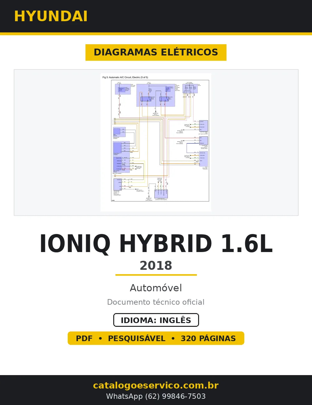 Diagramas Elétricos Hyundai Ioniq Hybrid 1.6L 2018 — capa