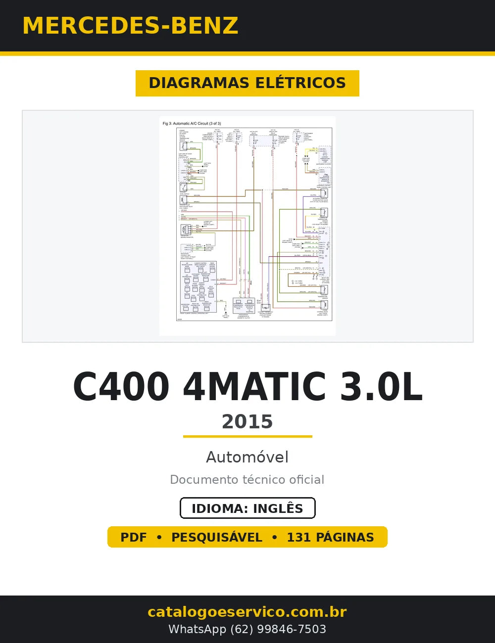 Diagramas Elétricos Mercedes-Benz C400 4Matic 3.0L 2015 — capa