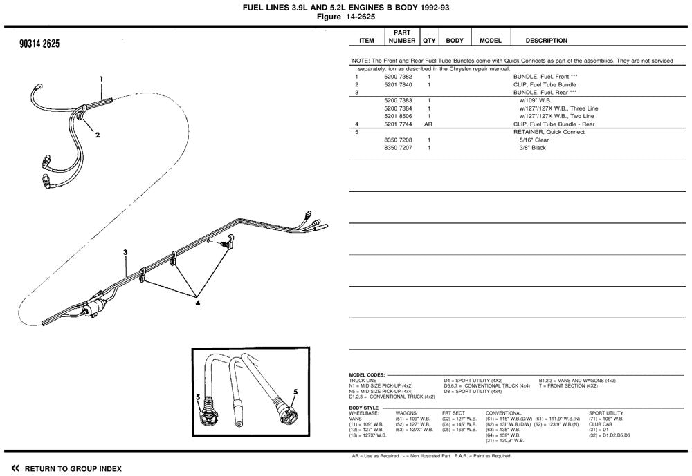 Catálogo de Peças Dodge Trucks 1990-1993 (Inglês)