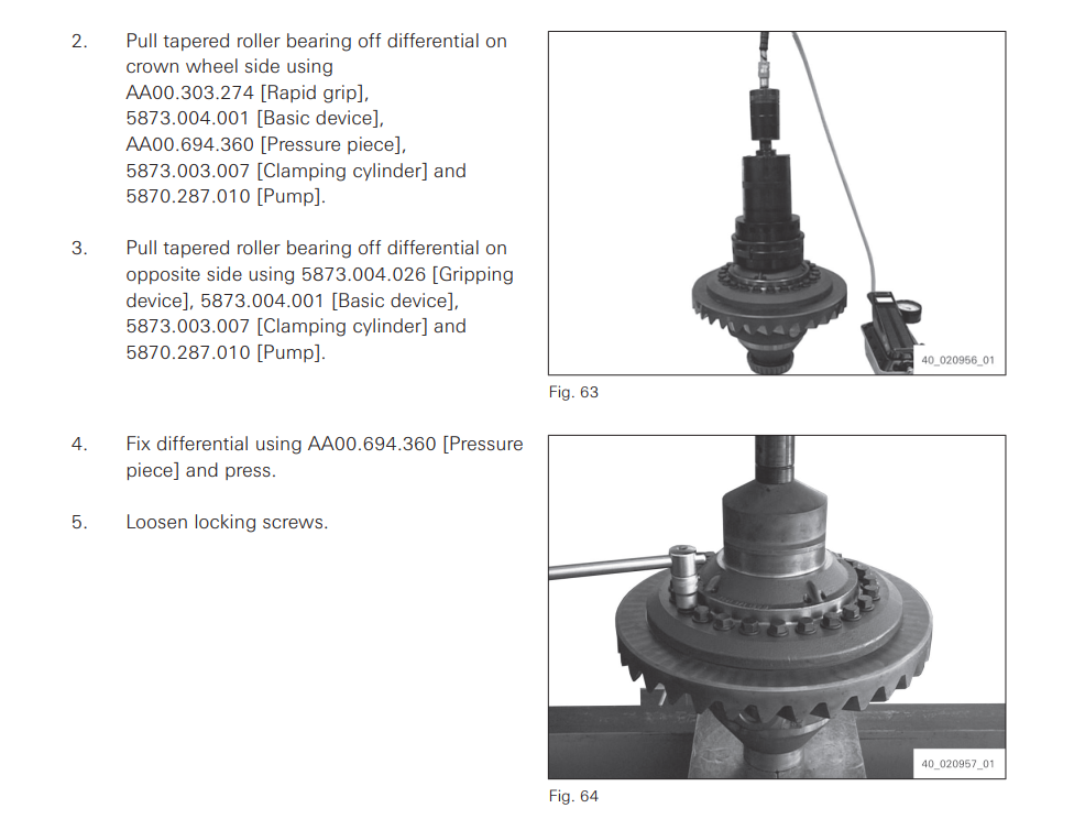 Manual de Instruções de Reparo – Eixo ZF MT-L 3115 II e MT-L 3125 II
