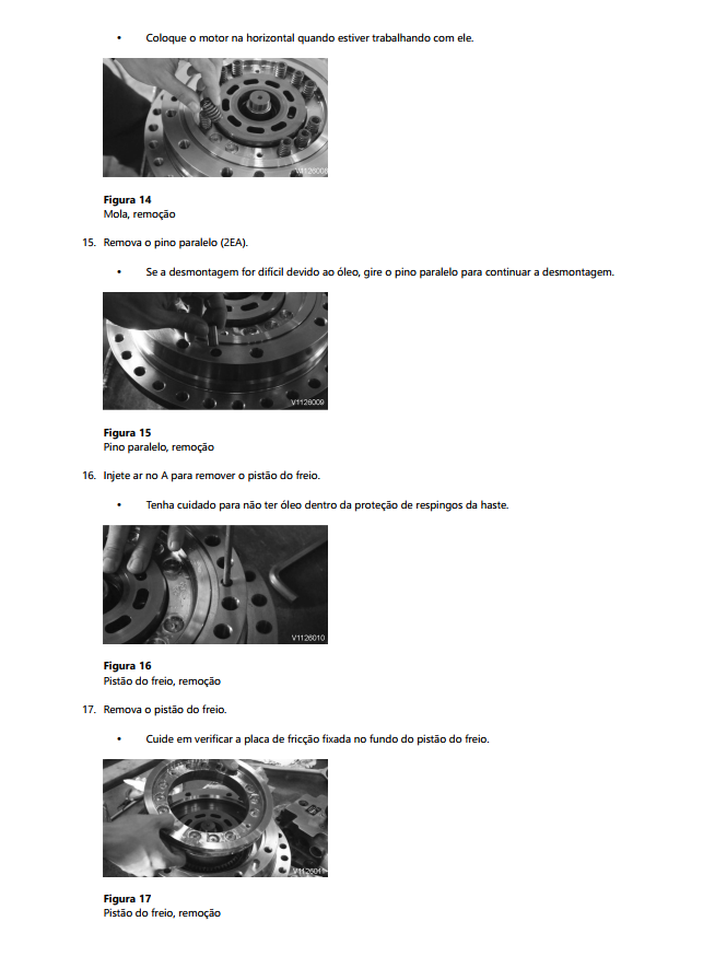 manual de reparo Volvo EC220D escavadeira - página interna sobre esteiras e rolamentos