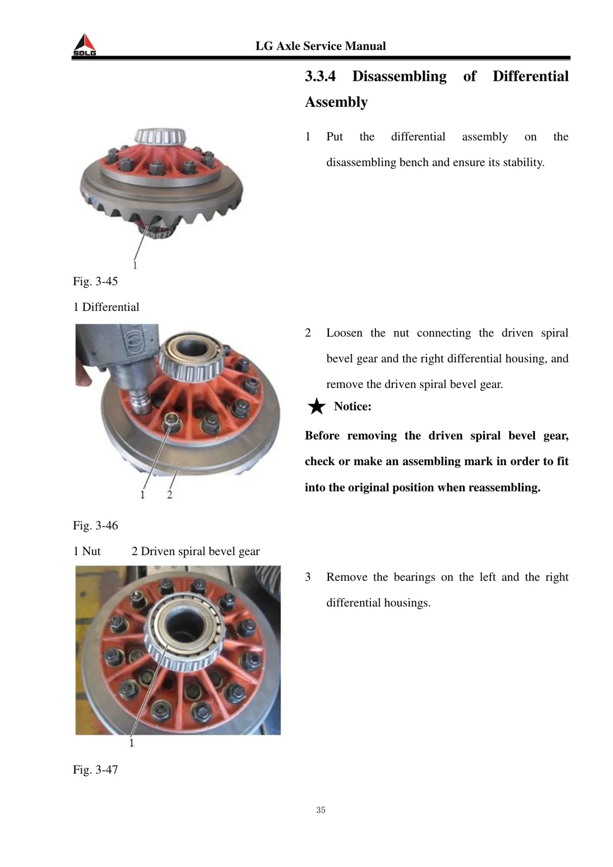 SDLG LG Axle — eixo, figura técnica 2