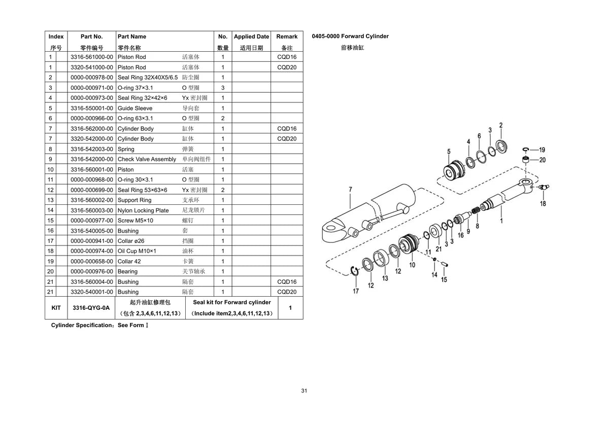 Ep Empilhadeira Elétrica Retrátil CQD16 20 RVF — empilhadeira, figura técnica 3
