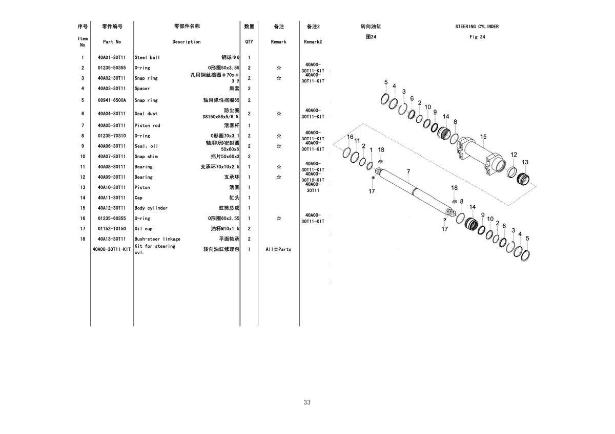 Mitsubishi Empilhadeira FD20 25 30 35T — empilhadeira, vista explodida 4