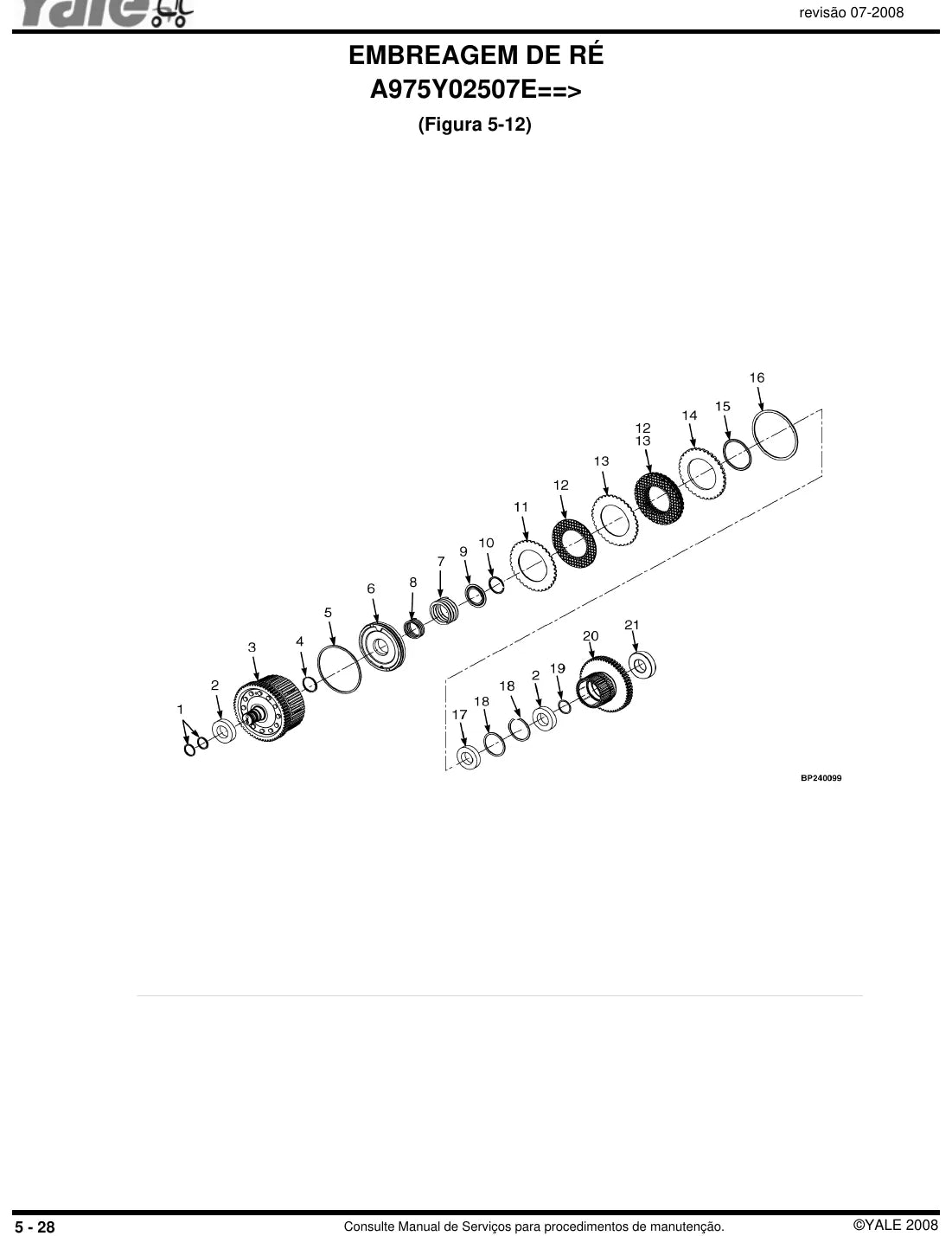 Vista explodida de conjunto — Yale GLP040VX / GLP050VX / GLP055VX (amostra 2 de 2)