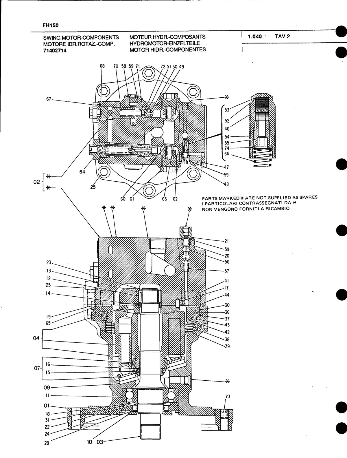 Fiatallis Escavadeira FH 150 — escavadeira, vista explodida 3