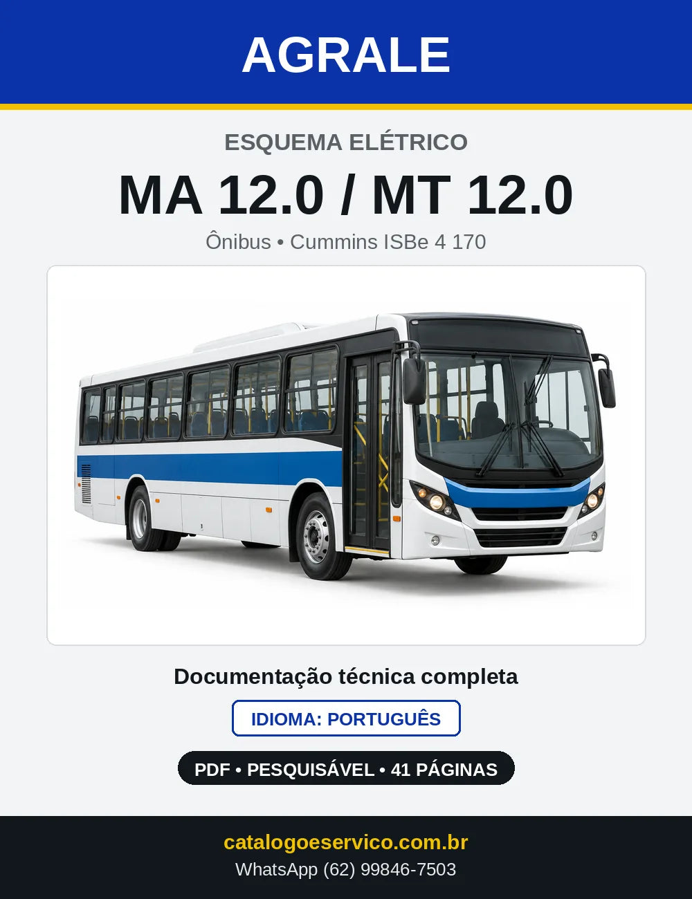 Capa do Esquema Elétrico Agrale MA 12.0 / MT 12.0 em PDF