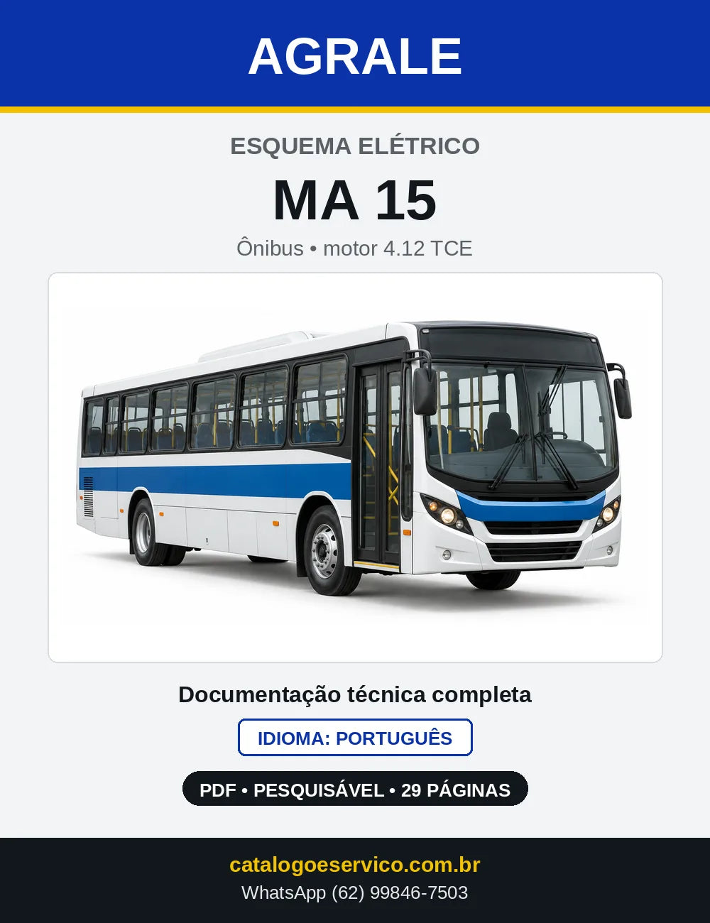 Capa do Esquema Elétrico Agrale MA 15 em PDF