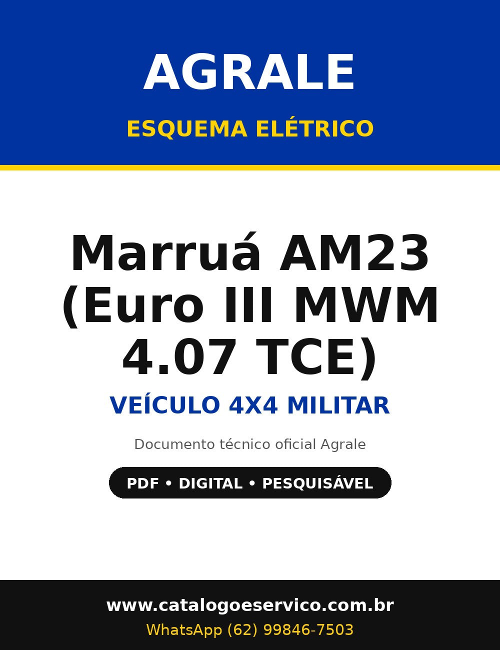Esquema Elétrico Agrale Marruá AM23 (Euro III MWM 4.07 TCE) - Veículo 4x4 Militar