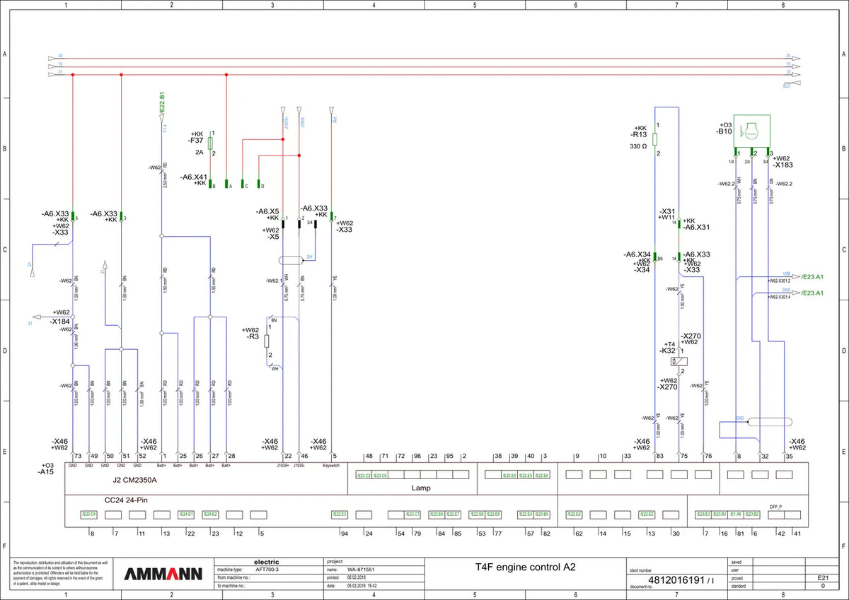 Esquema Elétrico Ammann AFT 700-3 — amostra 2 de página interna do documento