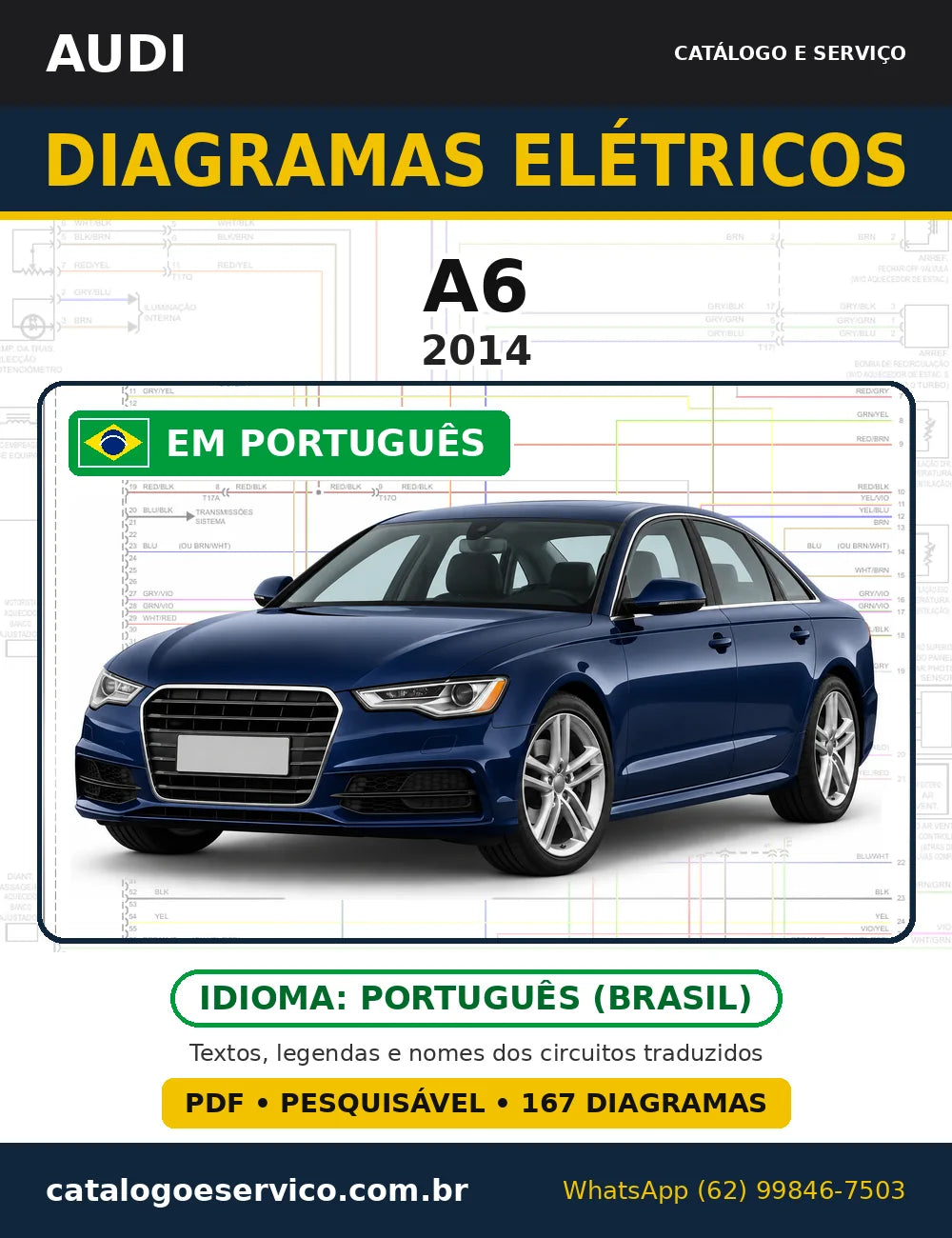 Capa do esquema elétrico Audi A6 2014 em PDF