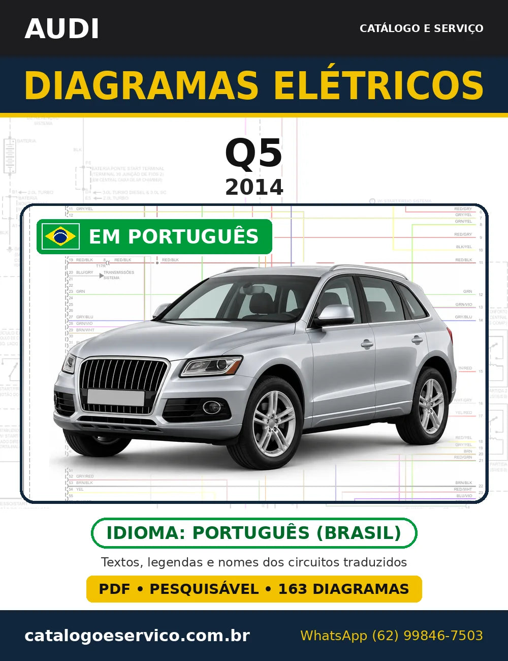 Capa do esquema elétrico Audi Q5 2014 em PDF