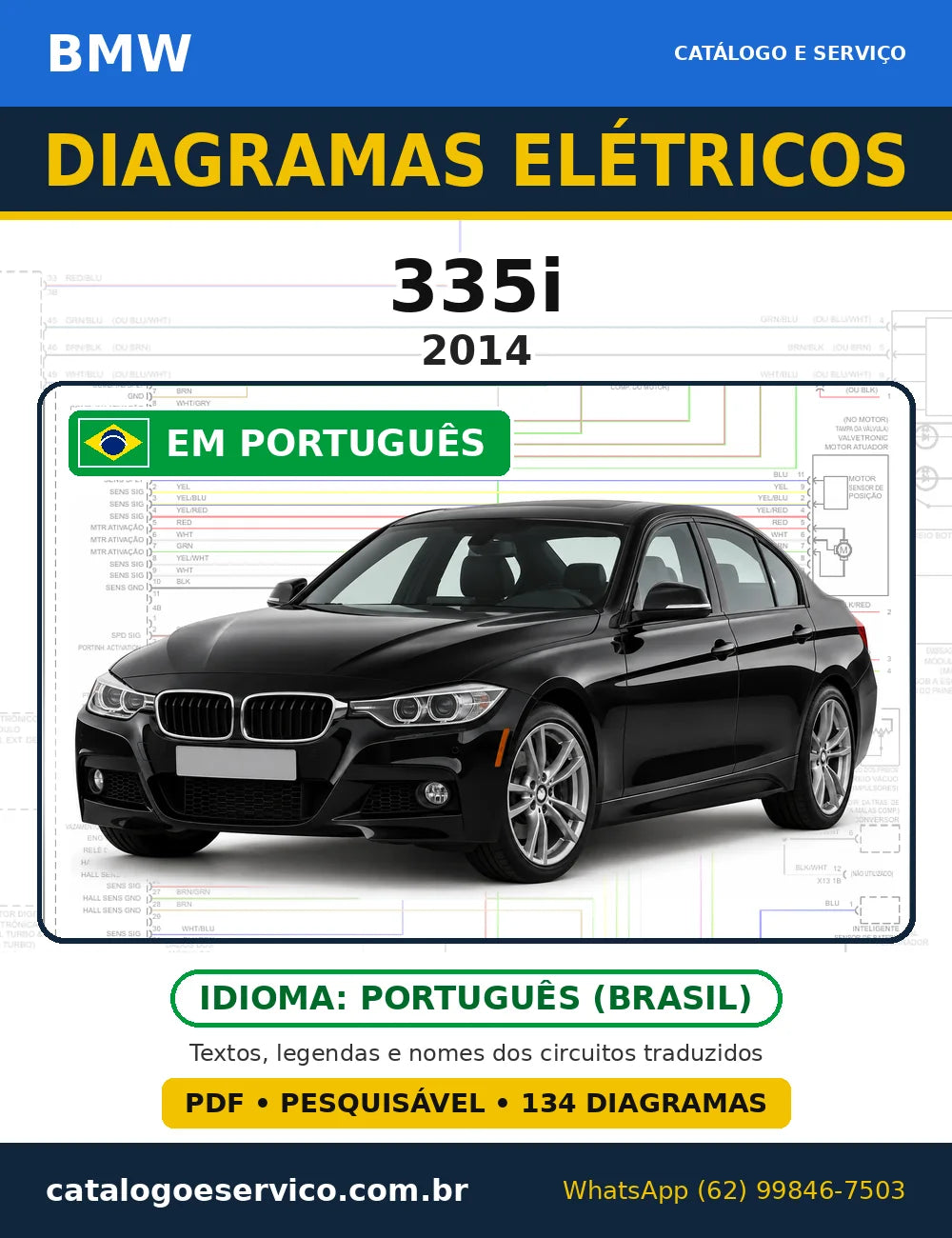 Capa do esquema elétrico BMW 335i 2014 em PDF