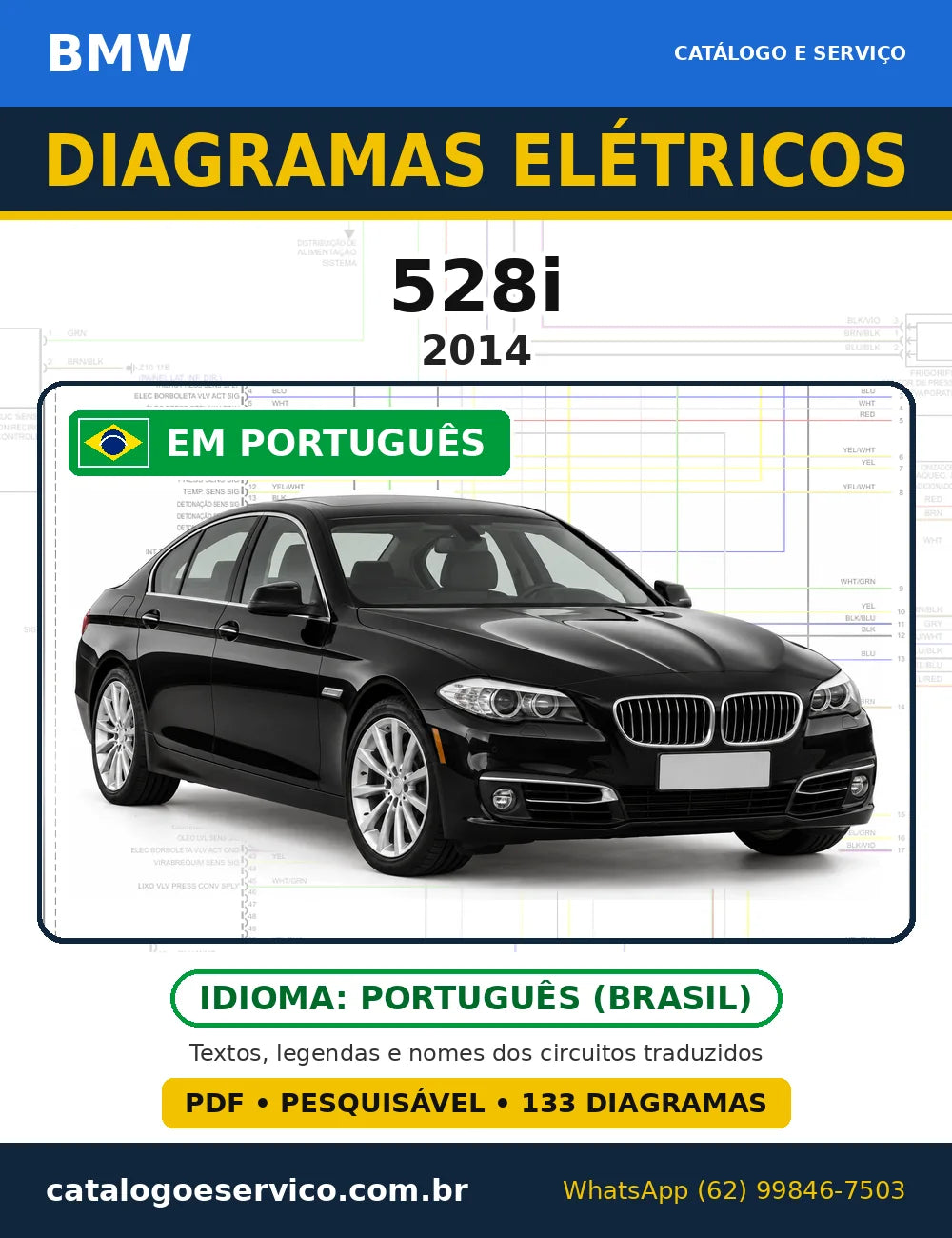 Capa do esquema elétrico BMW 528i 2014 em PDF