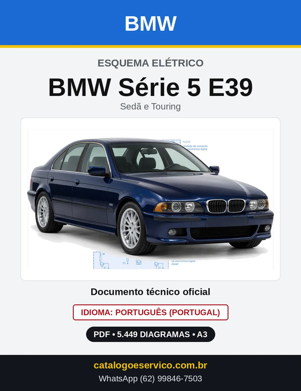 Capa do Esquema Elétrico BMW Série 5 E39 — diagramas elétricos em PDF