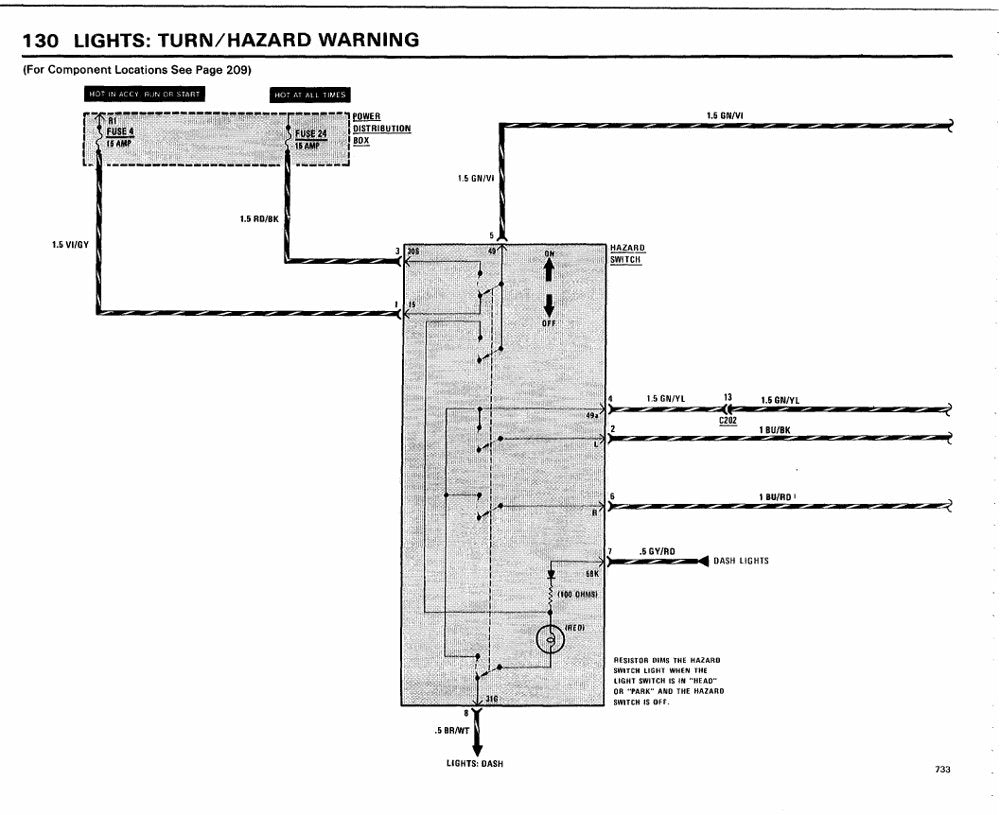 BMW Série 7 E23 — diagrama de fiação 2