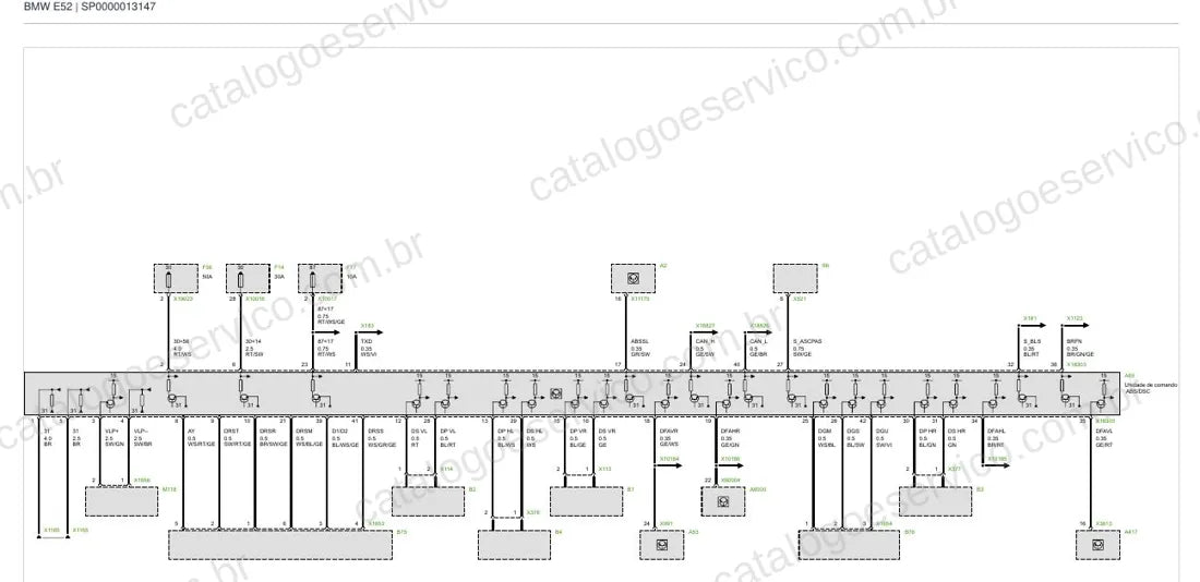 Exemplo de diagrama do Esquema Elétrico BMW Z8 E52 — página 2