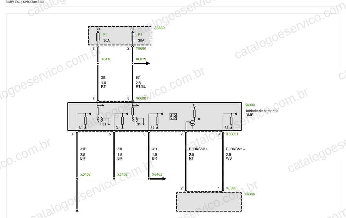 Exemplo de diagrama do Esquema Elétrico BMW Z8 E52 — página 3
