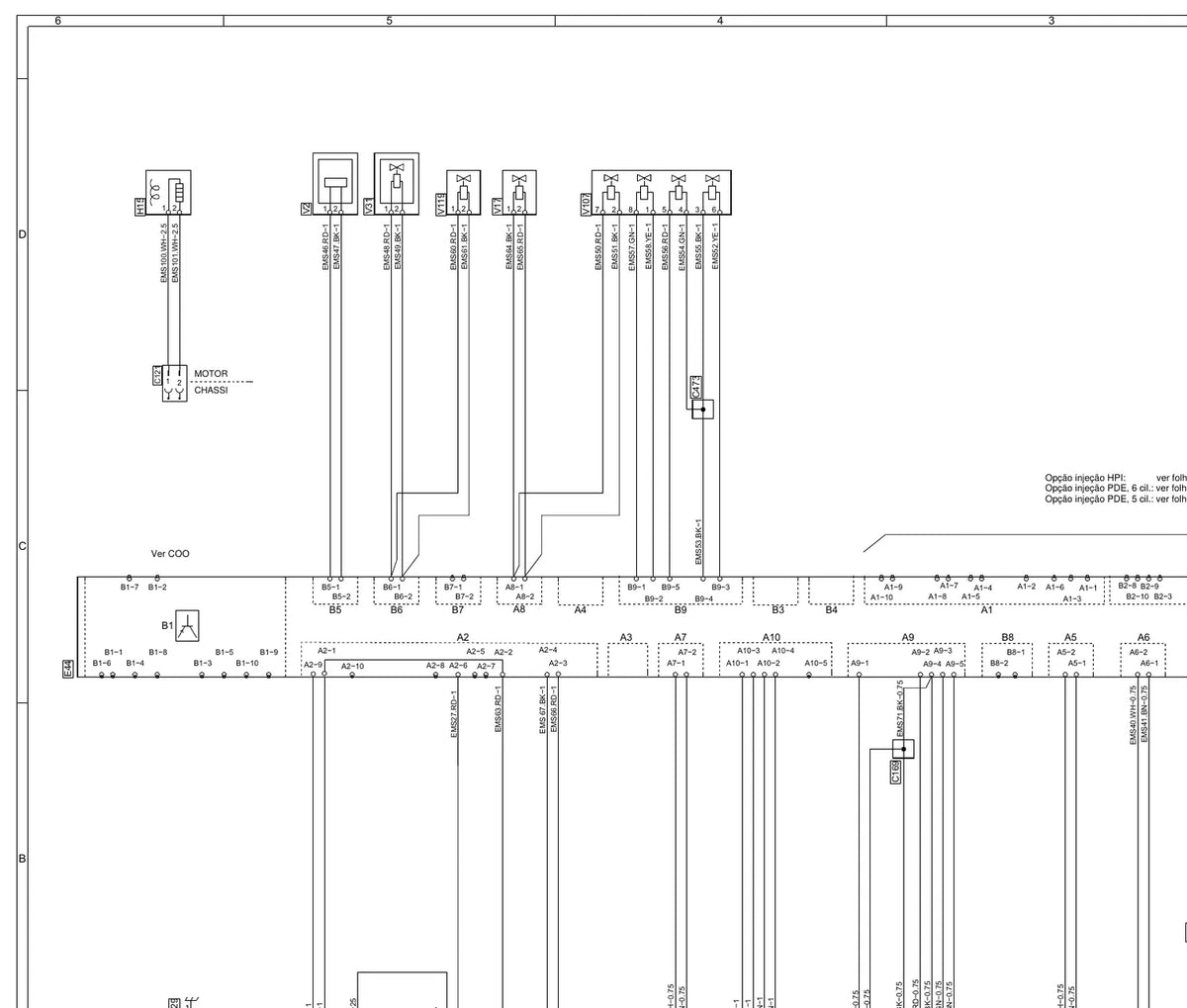 Diagrama do controle do motor (EMS) — Esquema Elétrico Scania K380