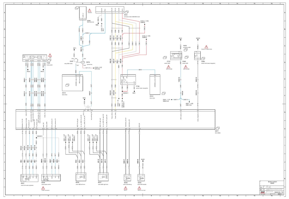 Esquema Elétrico DAF XF105 — amostra 1 de página interna do documento