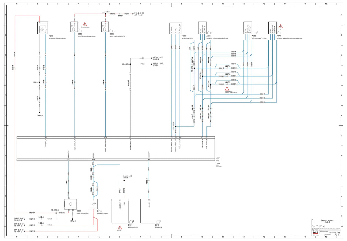 Esquema Elétrico DAF XF105 — amostra 3 de página interna do documento