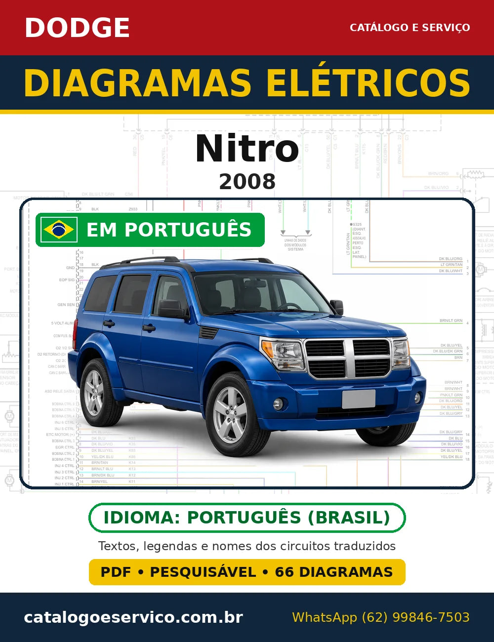 Capa do esquema elétrico Dodge Nitro 2008 em PDF