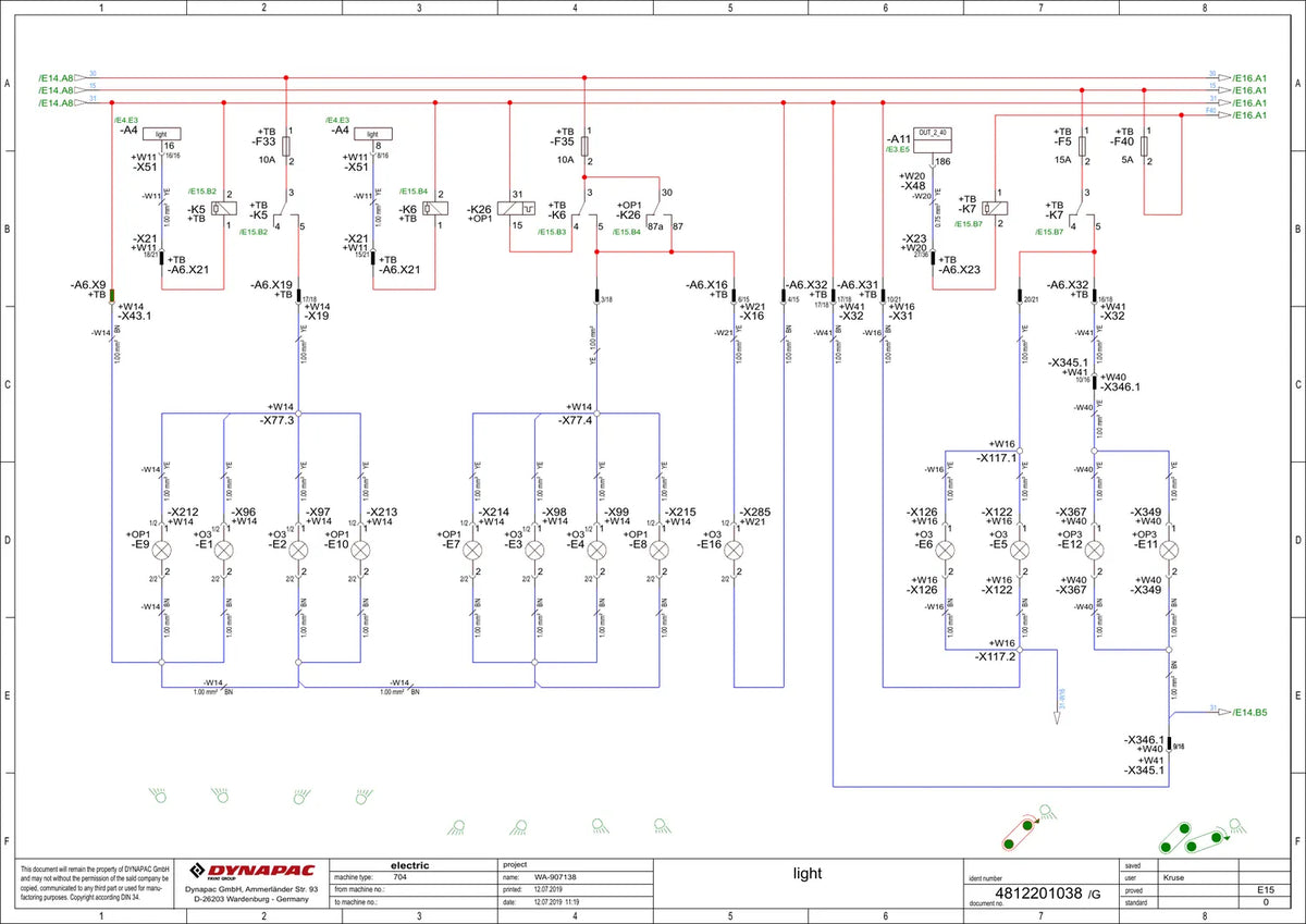 Esquema Elétrico Dynapac Feeder tipo 704 — amostra 3 de página interna do documento