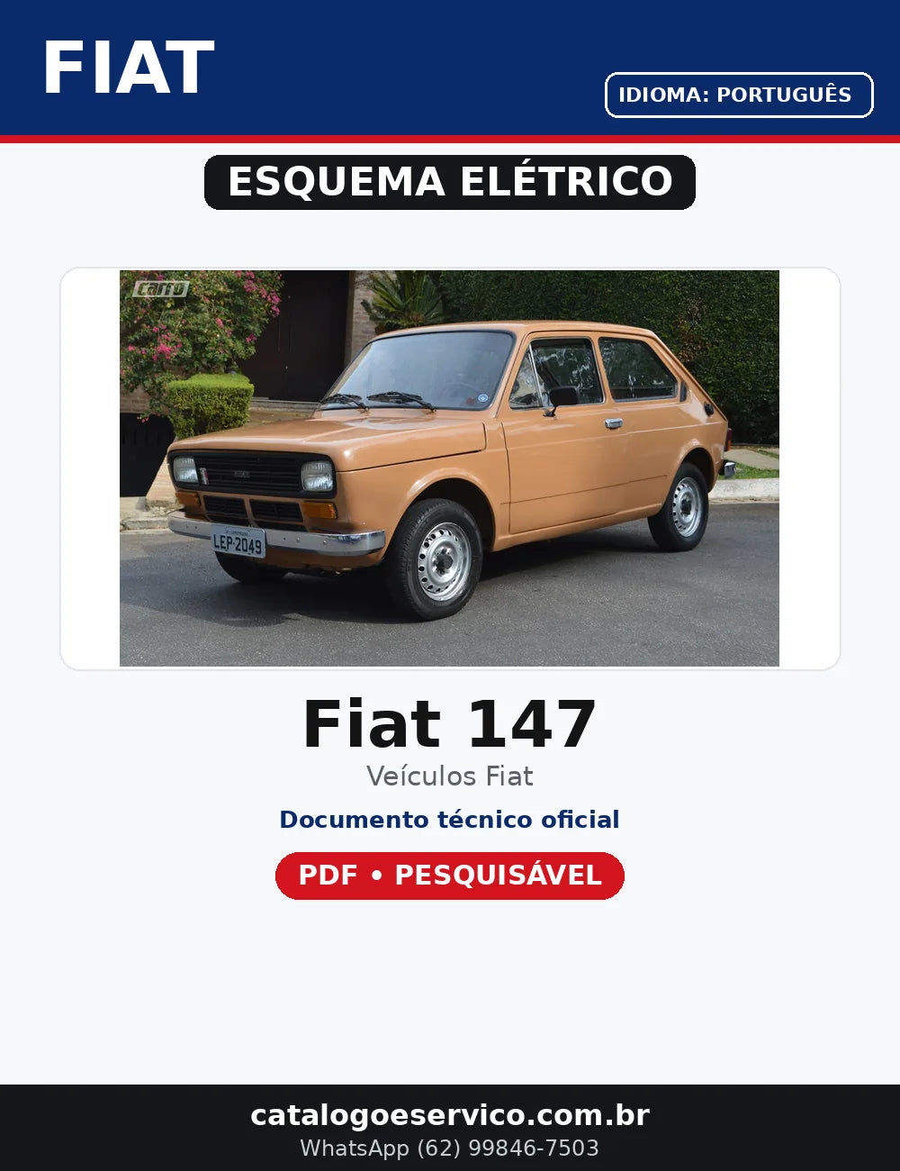 Esquema Elétrico Fiat 147 - Imagem Alta Resolução