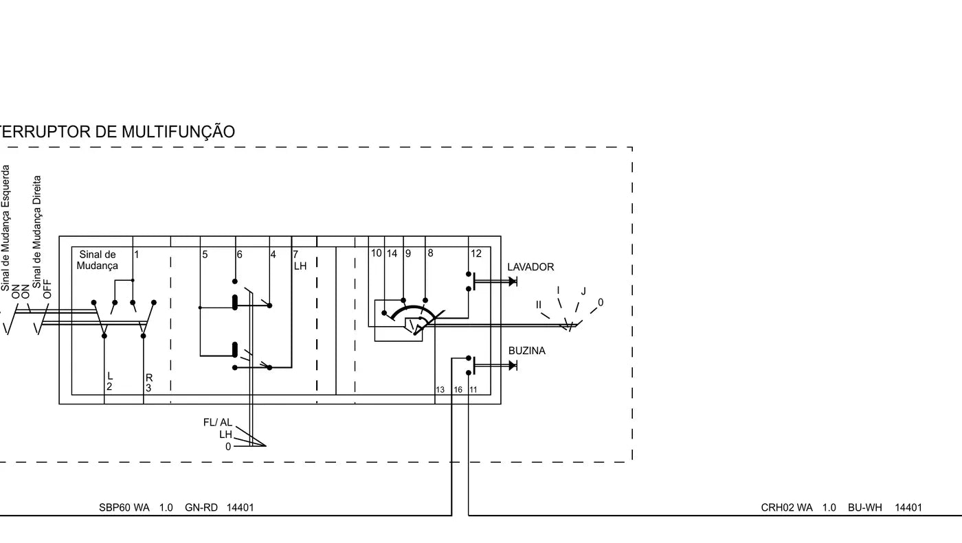 Folha de diagrama elétrico do Ford Cargo 2628