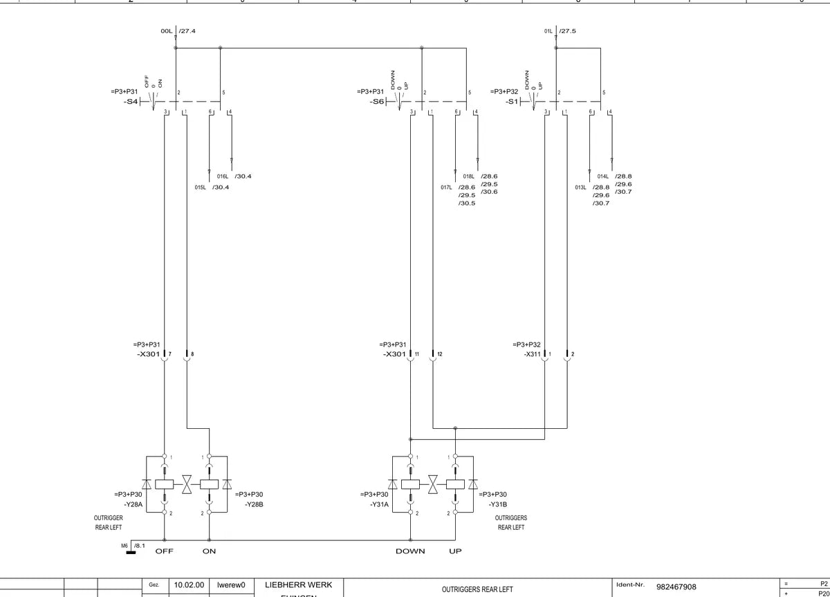 Esquema Elétrico Liebherr LTM 1120/1 Guindaste Móvel — segunda página interna do documento