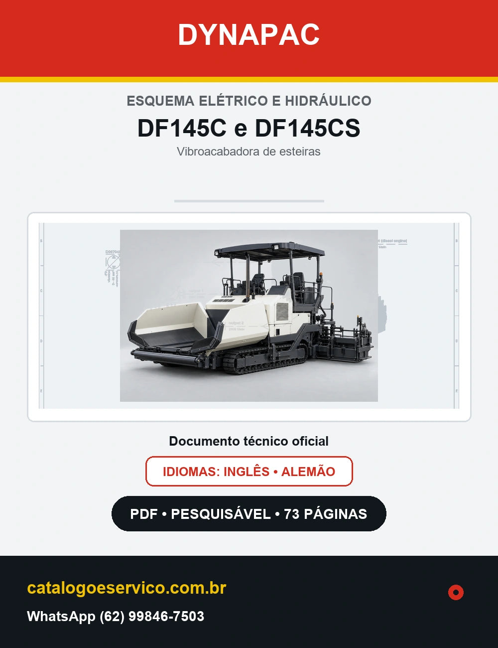 Esquema Elétrico e Hidráulico Dynapac DF145C e DF145CS — capa