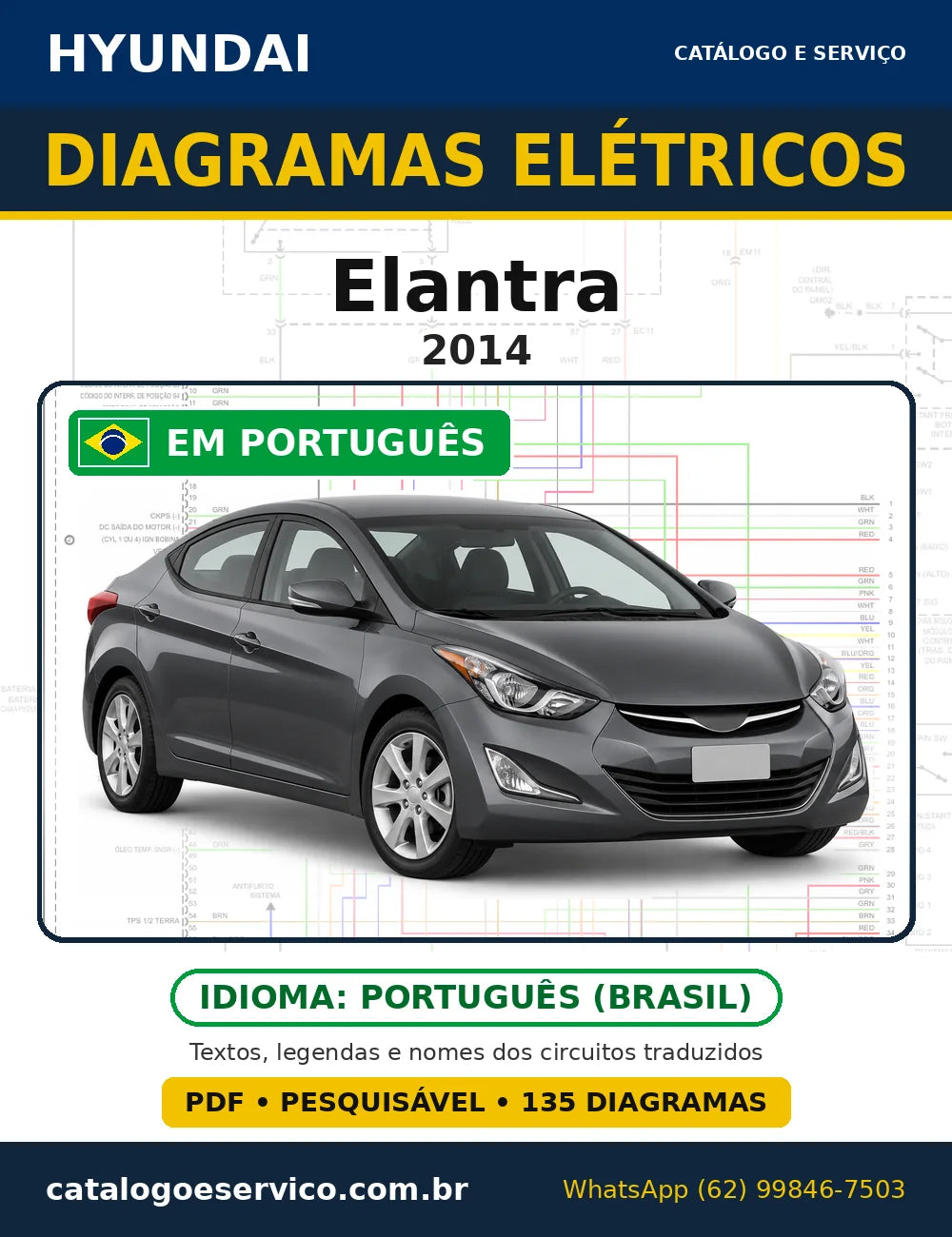 Capa do esquema elétrico Hyundai Elantra 2014 em PDF
