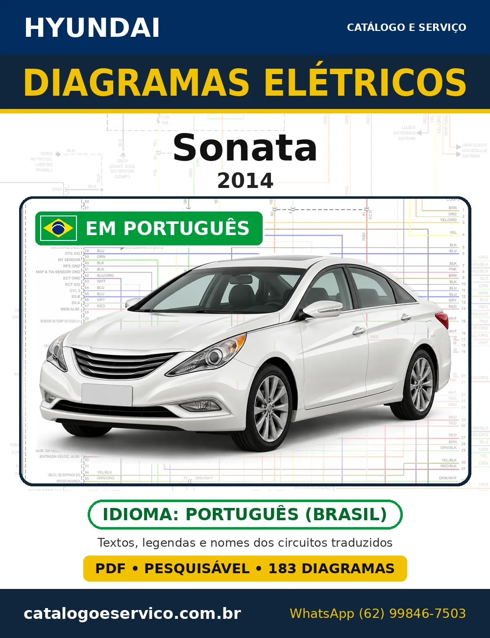 Capa do esquema elétrico Hyundai Sonata 2014 em PDF