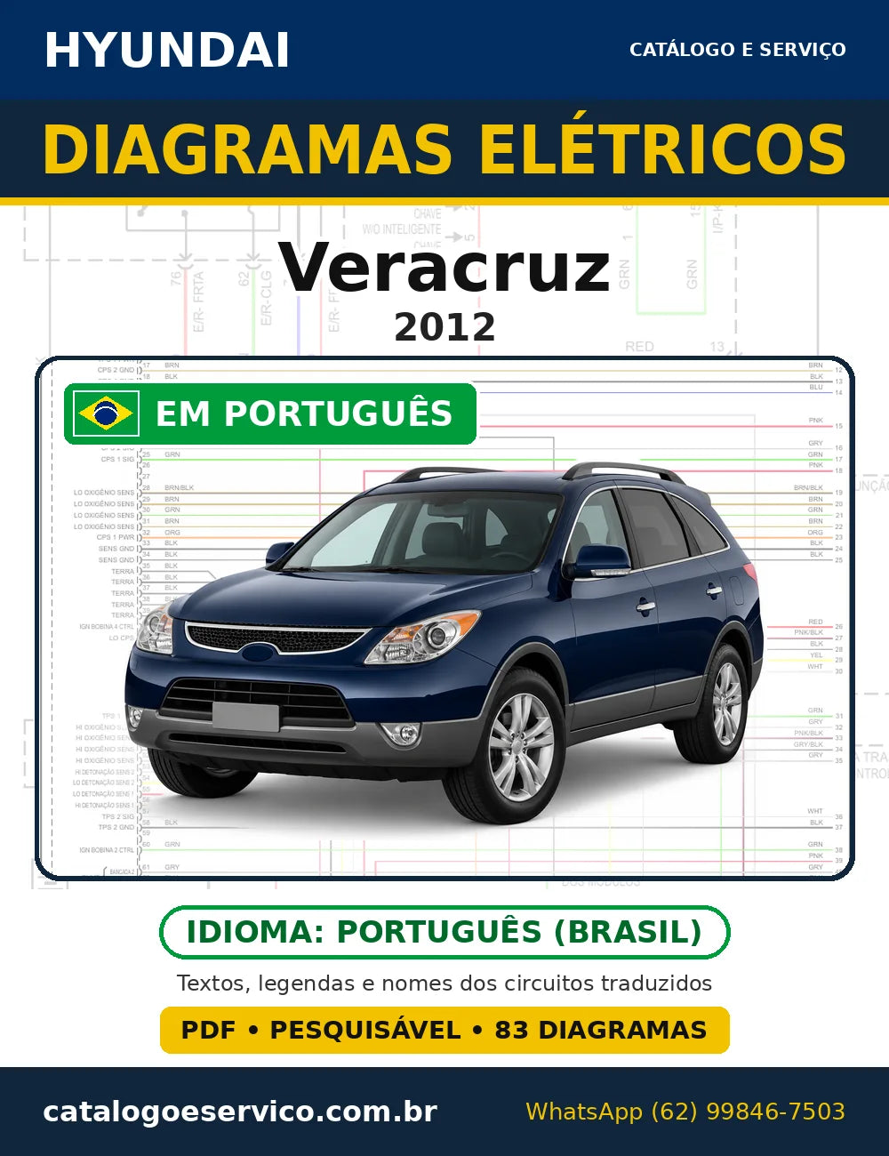 Capa do esquema elétrico Hyundai Veracruz 2012 em PDF
