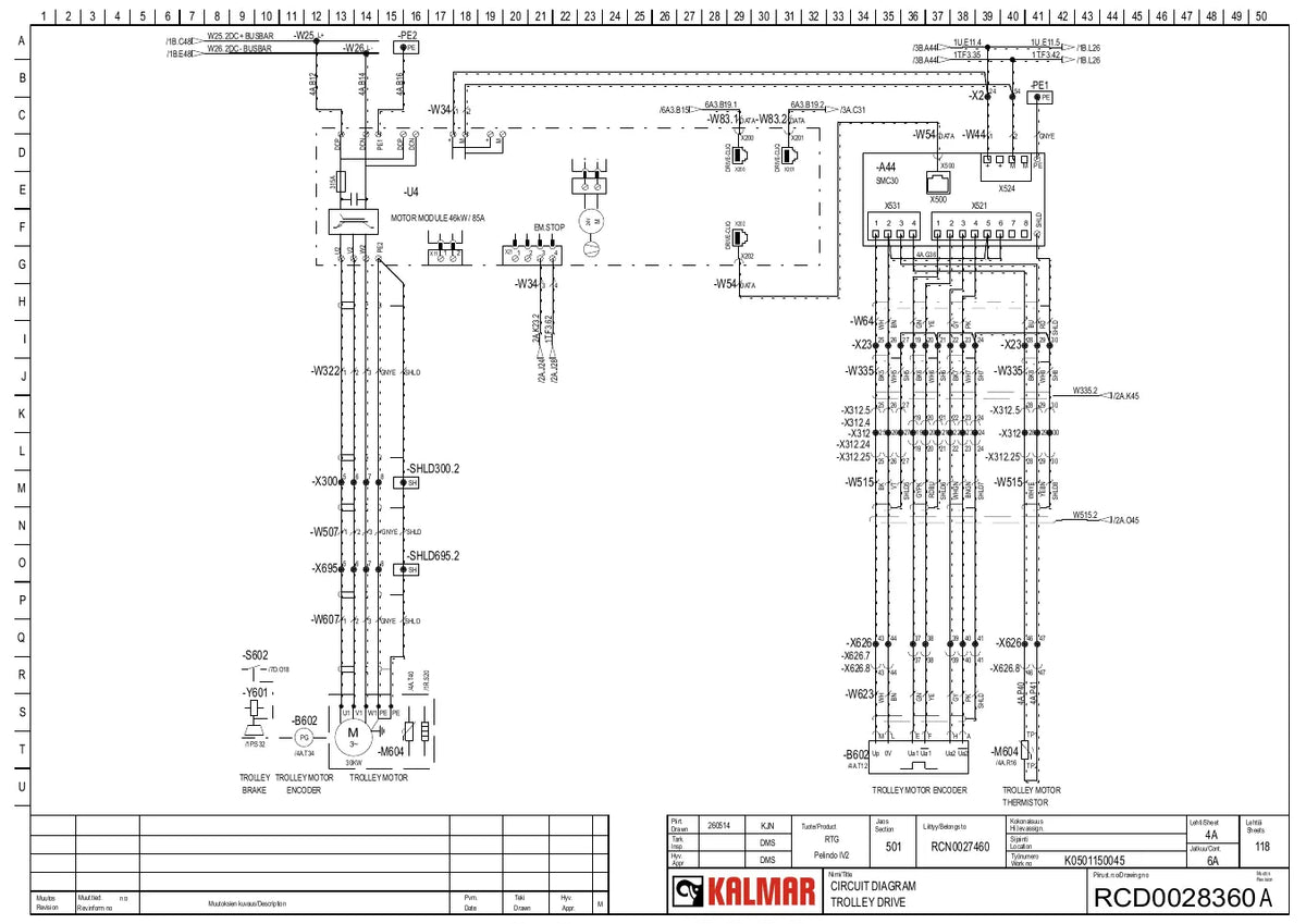 Esquema Elétrico Kalmar RTG projeto Pelindo IV2 — amostra 2 de página interna do documento